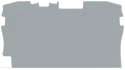 WAGO TopJob S End- Und Trennplatte 1mm Grau - 2004-1291 [20 Stück]