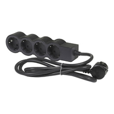 Legrand Standard Netzsteckdose 4x2P+A 5M Kabel Schwarz (Europäische Steckdose) - 694570 [10 Stück]