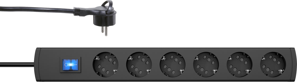 Kopp Duoversal Plus 6=12 Flachstecker mit 1,4m Kabel - 234705007 [4 Stück]