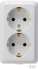 Kopp 2-Wege Arctic White Buchse ohne Stecker - 120101001 [5 Stück]