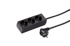 Martin Kaiser 3-Wege-Buchse 45 Grad 3m Kabel Schwarz - 1045ZL3-15W/sw [10 Stück]