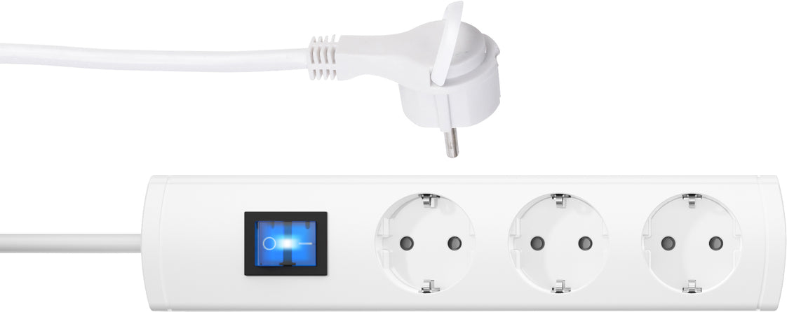 Kopp Universal Plus 3-Wege weiße Schalterbuchse mit Kabel - 233302018 [4 Stück]