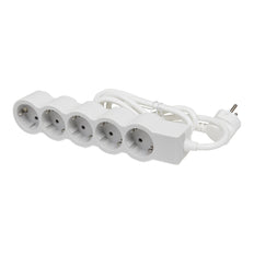 Legrand Standard Outlet 5x2P+A 1,5m Kabel weiß-grau (Europäische Steckdose) - 694555 [10 Stück]