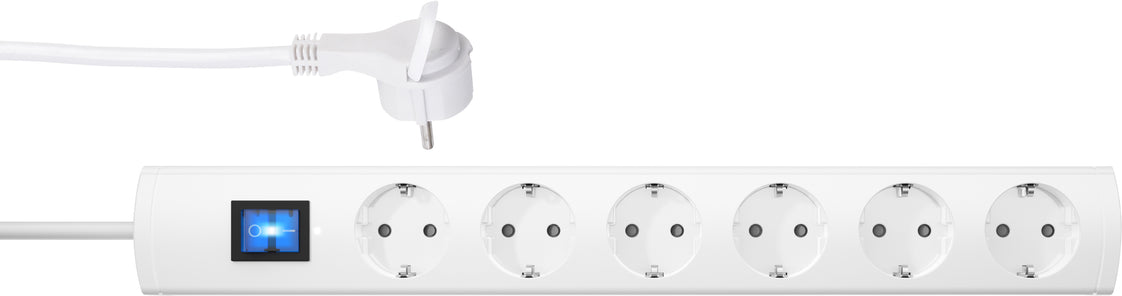 Kopp Universal Plus 6V Kabel Mitte mit Schalter Weiß - 233402004 [4 Stück]