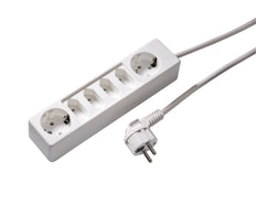 Martin Kaiser 6-Wege-Buchse mit 2 Schuko 4 Euro Steckdosen 1,5m Kabel (Europäische Steckdose) - 1012ZL/15W/kws [10 Stück]