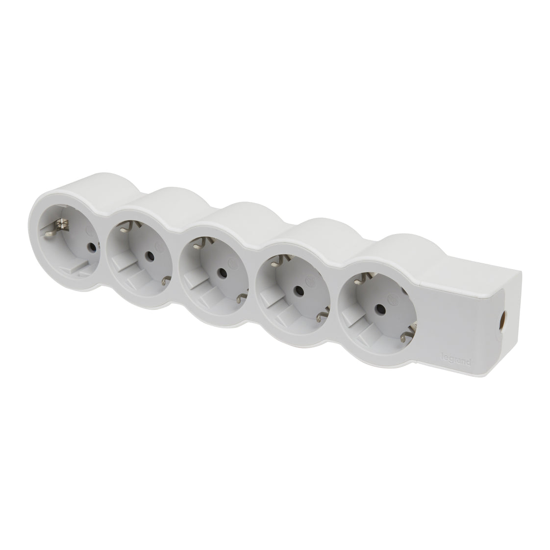 Beinrand Standard Buchse 5x2P+A ohne Kabel Weiß-Grau (Europäische Steckdose) - 694577 [10 Stück]