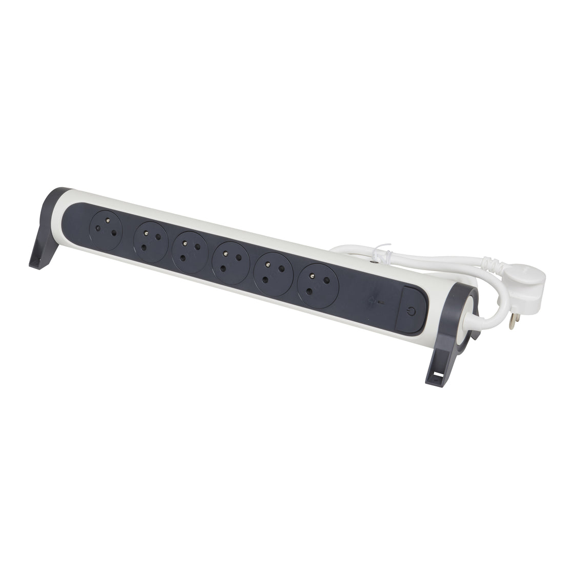 Legrand Premium Automatikbuchse 6x2P mit Erde 1,5m Schwarz-Weiß (Europäische Steckdose) - 049441 [5 Stück]