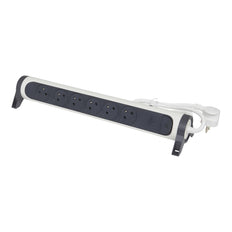 Legrand Premium Automatikbuchse 6x2P mit Erde 1,5m Schwarz-Weiß (Europäische Steckdose) - 049441 [5 Stück]