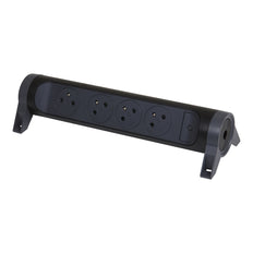 Legrand Premium Steckdose 4x2P Mit Erde Ohne Kabel Schwarz (Europäische Steckdose) - 049466 [5 Stück]