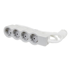 Legrand Standard Buchse 4x2P+A 5m Kabel - Weiß Grau (Europäische Steckdose) - 694569 [10 Stück]