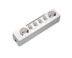 Martin Kaiser 6-Wege-Steckdose mit 2 Schuko und 4 Euro 2.5A Steckdosen Arctic White (Europäische Steckdose) - 1012/kws [30 Stück]