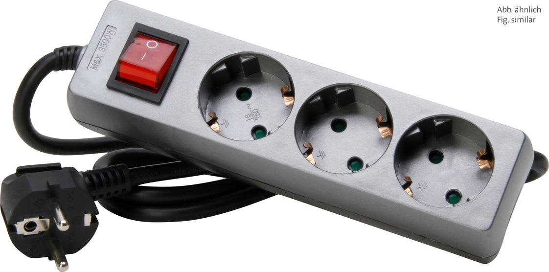Kopp 3V Kabel zentral mit Schalter Titan 1.4m - 129743008 [10 Stück]