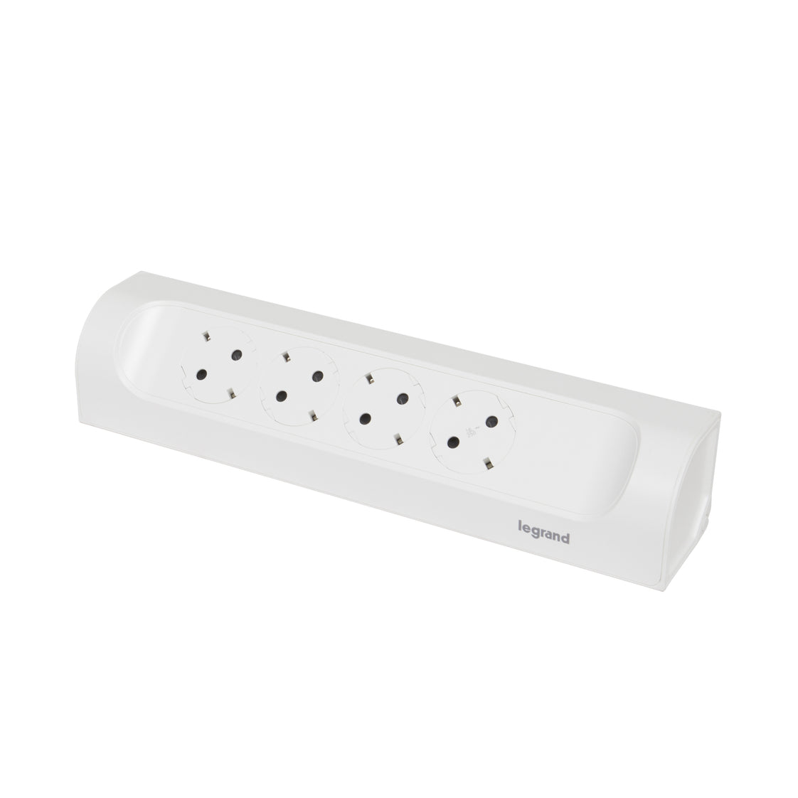 Beinrand 90 Grad Montagebuchse 4x2P+A ohne Kabel Weiß (Europäische Steckdose) - 694503 [5 Stück]