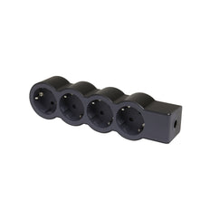 Beinrand Standard Outlet 4x2P+A ohne Kabel Schwarz (Europäische Steckdose) - 694576 [10 Stück]