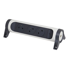 Legrand Premium 3x2P Steckdose mit Erde ohne Kabel Schwarz-Weiß (Europäische Steckdose) - 049464 [5 Stück]