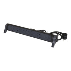 Drehbarer Beinrand Montierbar CTCTDS OSB 6x2P+A 1,5m Kabel Schwarz (Europäische Steckdose) - 694513 [5 Stück]