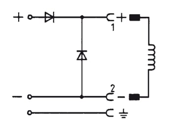 Stecker 12-240V DC (DIN - A) mit 1m Kabel Freilaufdiode und Verpolungsschutz - Burkert 2508 783588
