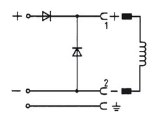 Stecker 12-240V DC (DIN - A) mit 1m Kabel Freilaufdiode und Verpolungsschutz - Burkert 2508 783588