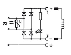 Steckverbinder 100-120V AC/DC (DIN - A) mit Gleichrichter-LED und Varistor - Burkert 2508 008365
