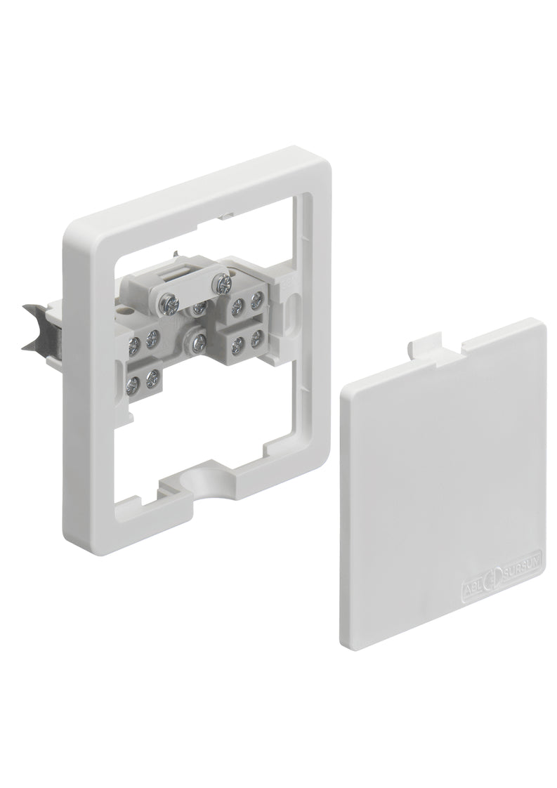 ABL 2506110 Flachgerät Anschlusskasten Klauenhalterung Weiß - 2506-110 [10 Stück]