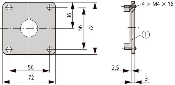 Eaton M22-E1 Einzelne Montageplatte Für Drucktasten - 216541
