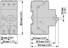 3-Poliger Transformator Schutzschalter 6.3-10A PKZM0-10-T - 088916