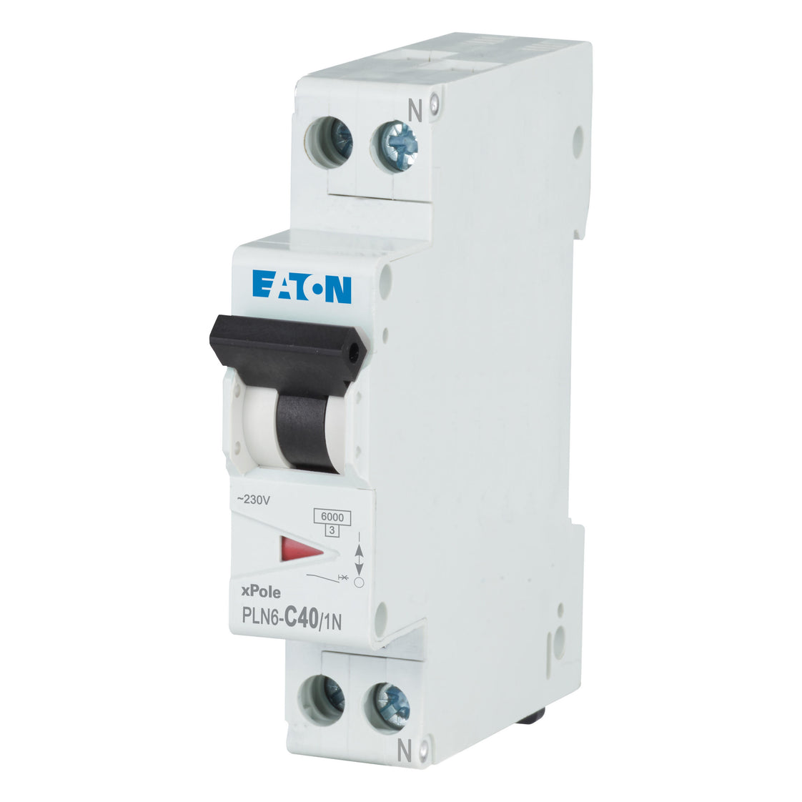 Eaton PLN6 40A Einpoliger Plus Neutral MCB C-Kurve - 263178