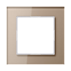 Jung Glas Abdeckung Rahmen Einfach Champagne - AC581GLCH