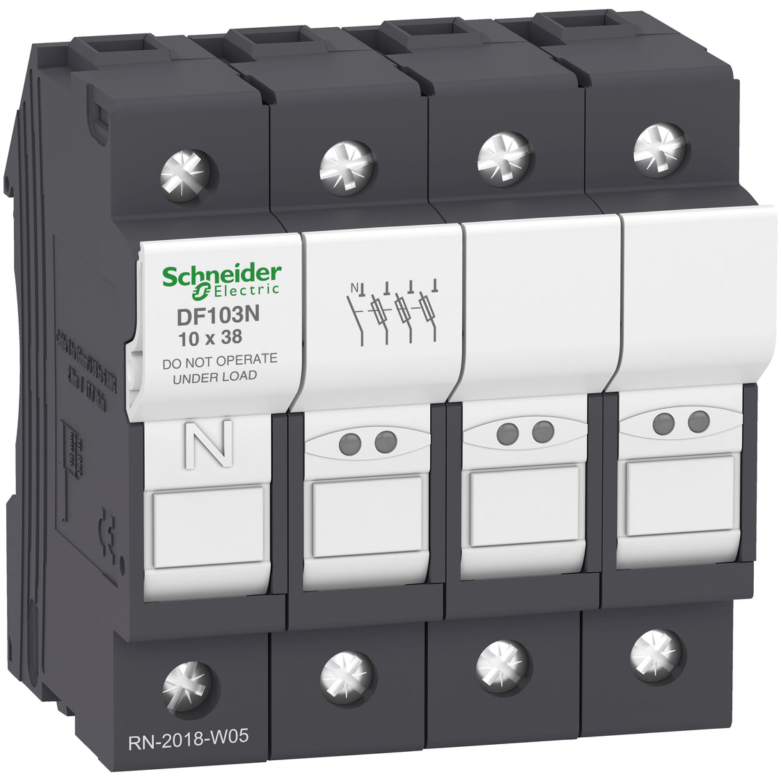 3-Phasen Plus Neutral 32A Sicherungshalter 10x38mm TeSys - DF103N [3 Stück]
