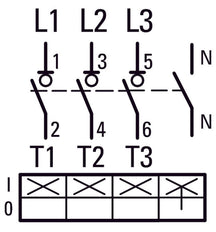 Eaton DMM 125A 4-Pole Schalter Trennschalter Mit Grauem Griff - 6096805