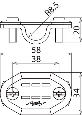 Dehn Nummernschild Al Cleat Rd 16 Kit - 490116 [50 Stück]