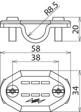 Dehn Nummernschild Al Cleat Rd 16 Kit - 490116 [50 Stück]