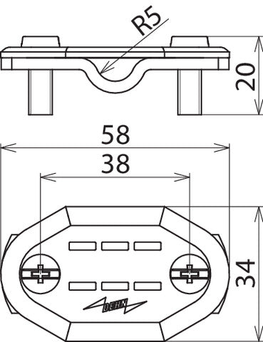 Dehn Al Number Plate Cleat Rd 7-10 Fl 30 Kit - 490110 [50 Stück]