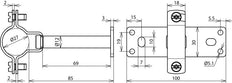 Dehn Ex W85 Leiterhalter Abstand 85mm Befestigungsplatte St - 275450 [10 Stück]
