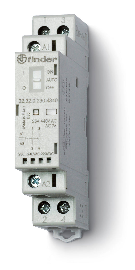 Finder 22.32 Modularer Schütz 25A 12V AC/DC - 22.32.0.012.4540