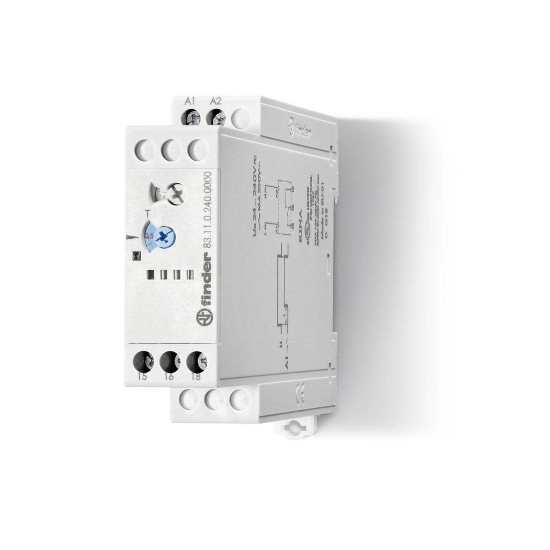 Finder 83.11 Industrielles Zeitverzögerungsrelais 16A 24-240V AC/DC - 83.11.0.240.0000