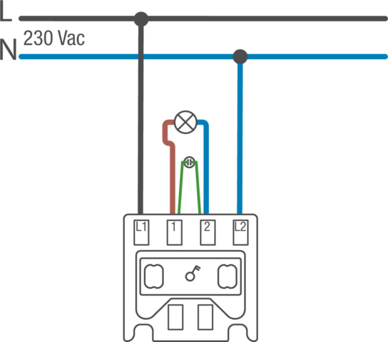 IP55 Zwei Polige Steuerungsschalter 10AX 250V Mit Steckeranschlüssen - 761-37205