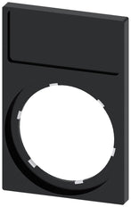 Siemens SIRIUS ACT Etikettenhalter 22mm Schwarzer Rahmen - 3SU19000AN100AA0 [5 Stück]