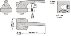 Eaton K4 12mm Dreh-Türgriff Mit Zylinder-Vorhängeschloss Option - 1818052