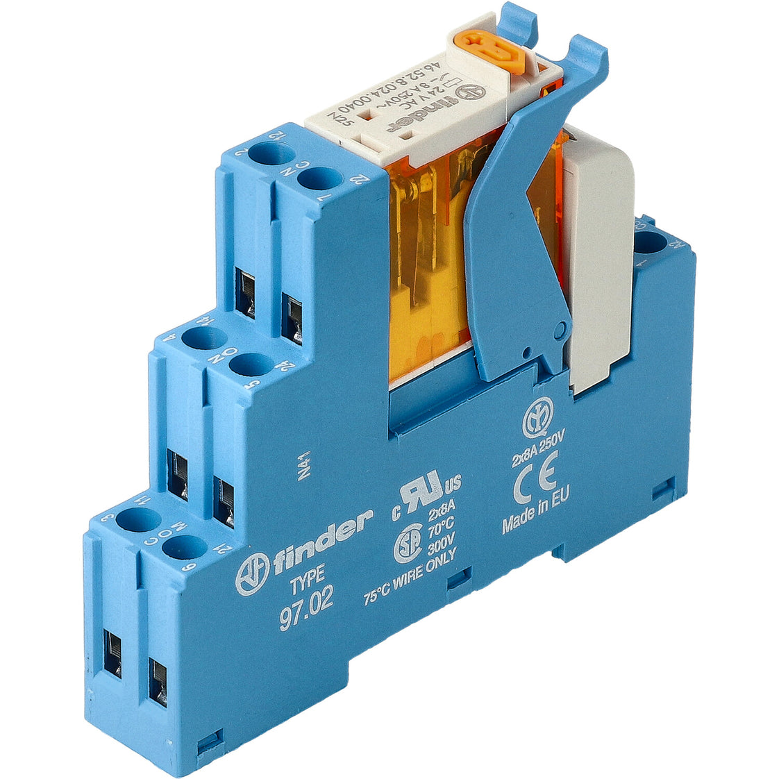 Schnittstellenrelaismodul 24VAC 8A Dual CO Mit LED - 4C.02.8.024.0060