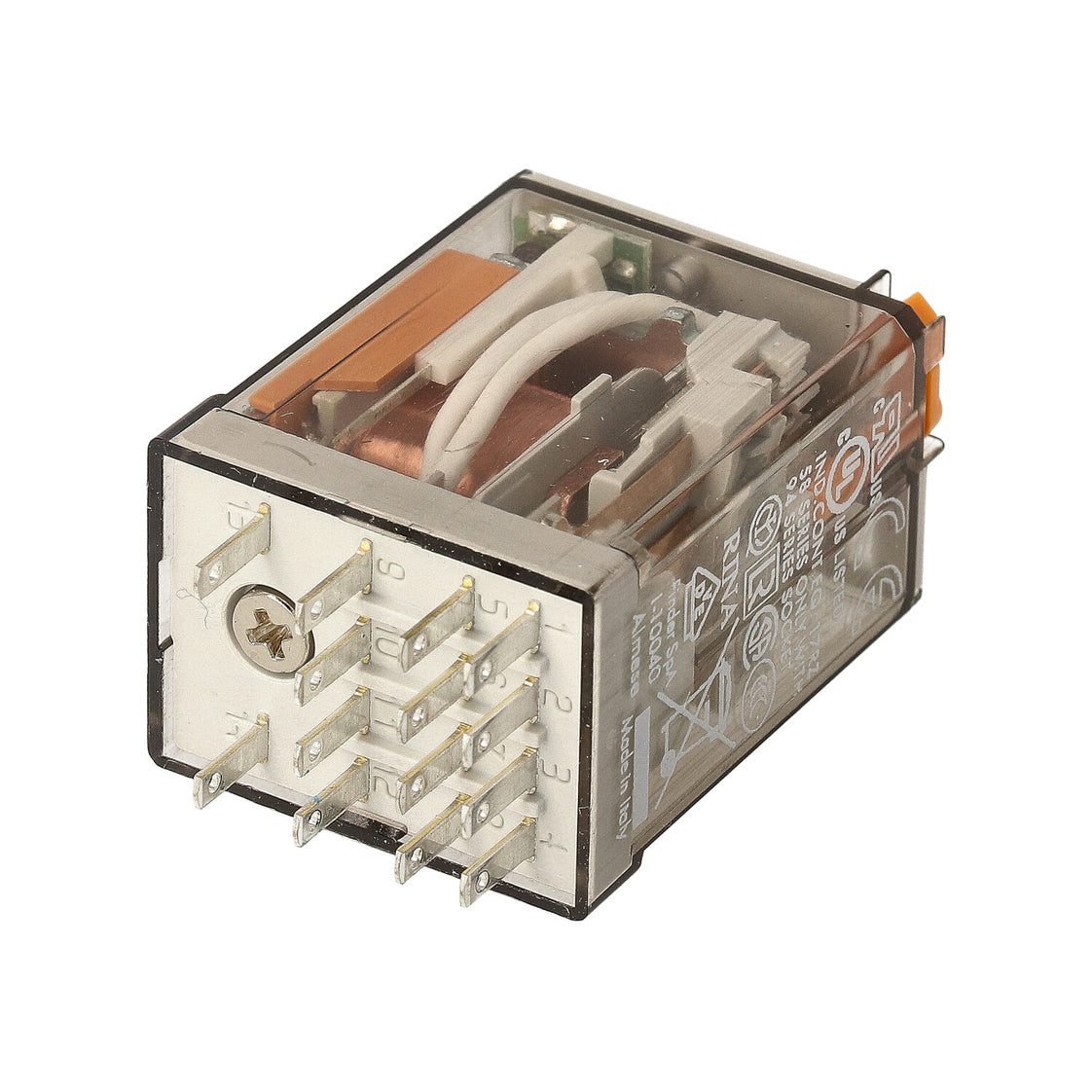 Finder 4CO Mini Industrielles Relais 7A 230V AC Mit LED-Test - 55.34.8.230.0050