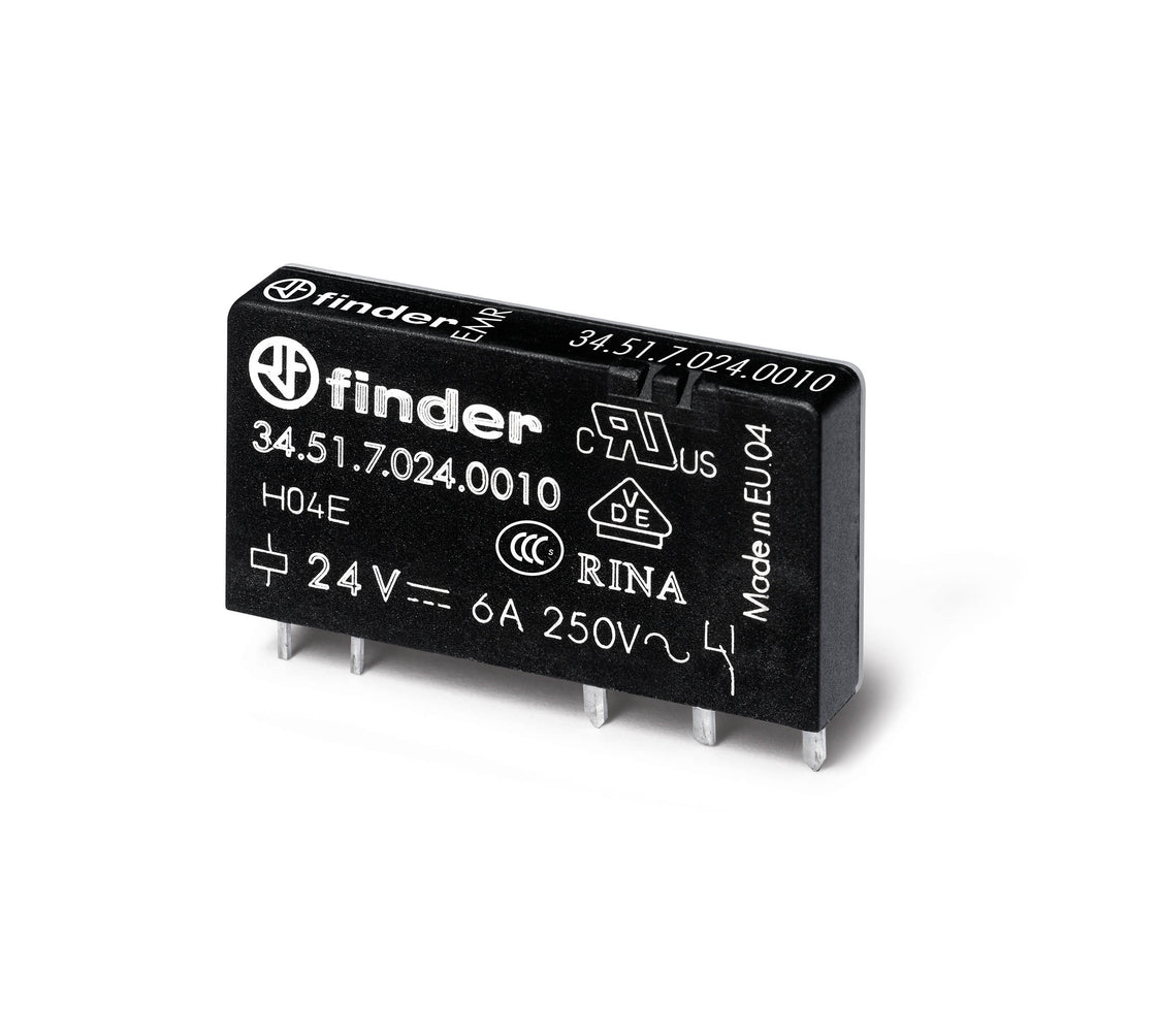 Ultra Dünnes PCB Relais 6A 12VDC Einzel CO Kontakt AgNi - 34.51.7.012.0010
