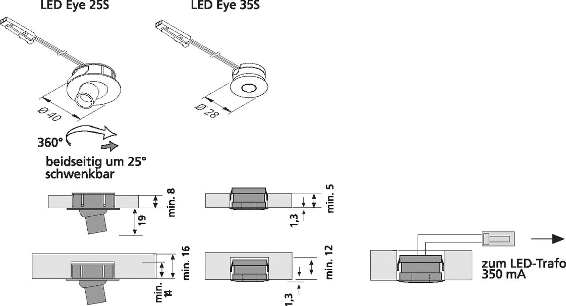 Hera LED Eye Downlight/Spotlight/Flutlicht - 61001010028