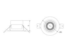 Opple Led Chiara 6W Einbauleuchte 4000K Aluminium - 541003411000