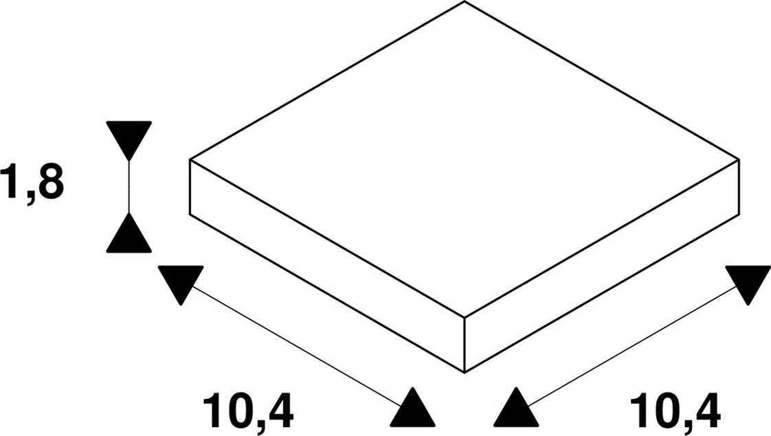 SLV 1-Kreis Schienen Eckverbinder Schwarz Aufputz - 143060