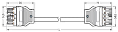 Vorab Montiertes 5-Poliges Verbindungs-Kabel 4M Dunkelgrau - 771-8985/007-403
