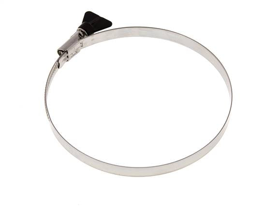 130 - 150 mm Schlauchschelle mit einem Edelstahl 304 12 mm Band mit Schmetterlingsgriff - Norma