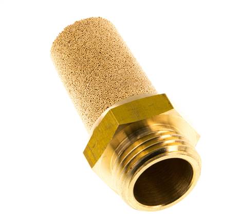 G1/2'' Sinterbronze Druckluft Schalldämpfer Messinganschluss [2 Stück]