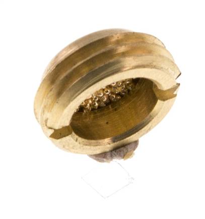 G1/4'' Kompakter Pneumatischer Miniatur Schalldämpfer aus Sinterbronze [5 Stück]