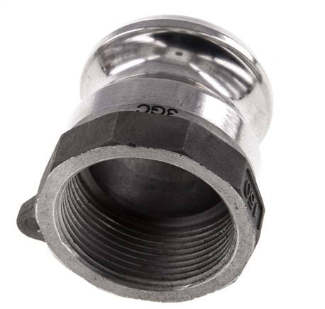 Camlock DN 40 (1 1/2'') Aluminium-Kupplung Rp 1 1/2'' Innengewinde Typ A MIL-C-27487